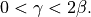 0 < \gamma < 2 \beta.