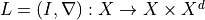 L = (I, \nabla): X \to X \times X^d
