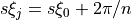 s\xi_j = s\xi_0 + 2\pi/n