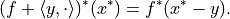 (f + \langle y, \cdot \rangle)^* (x^*) = f^*(x^* - y).