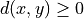 d(x, y) \geq 0