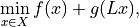 \min_{x \in X} f(x) + g(L x),