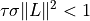 \tau \sigma \|L\|^2 < 1