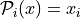\mathcal{P}_i(x) = x_i