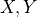 X, Y
