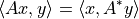 \langle Ax, y \rangle = \langle x, A^*y \rangle