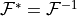 \mathcal{F}^* = \mathcal{F}^{-1}