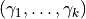 (\gamma_1, \ldots, \gamma_k)